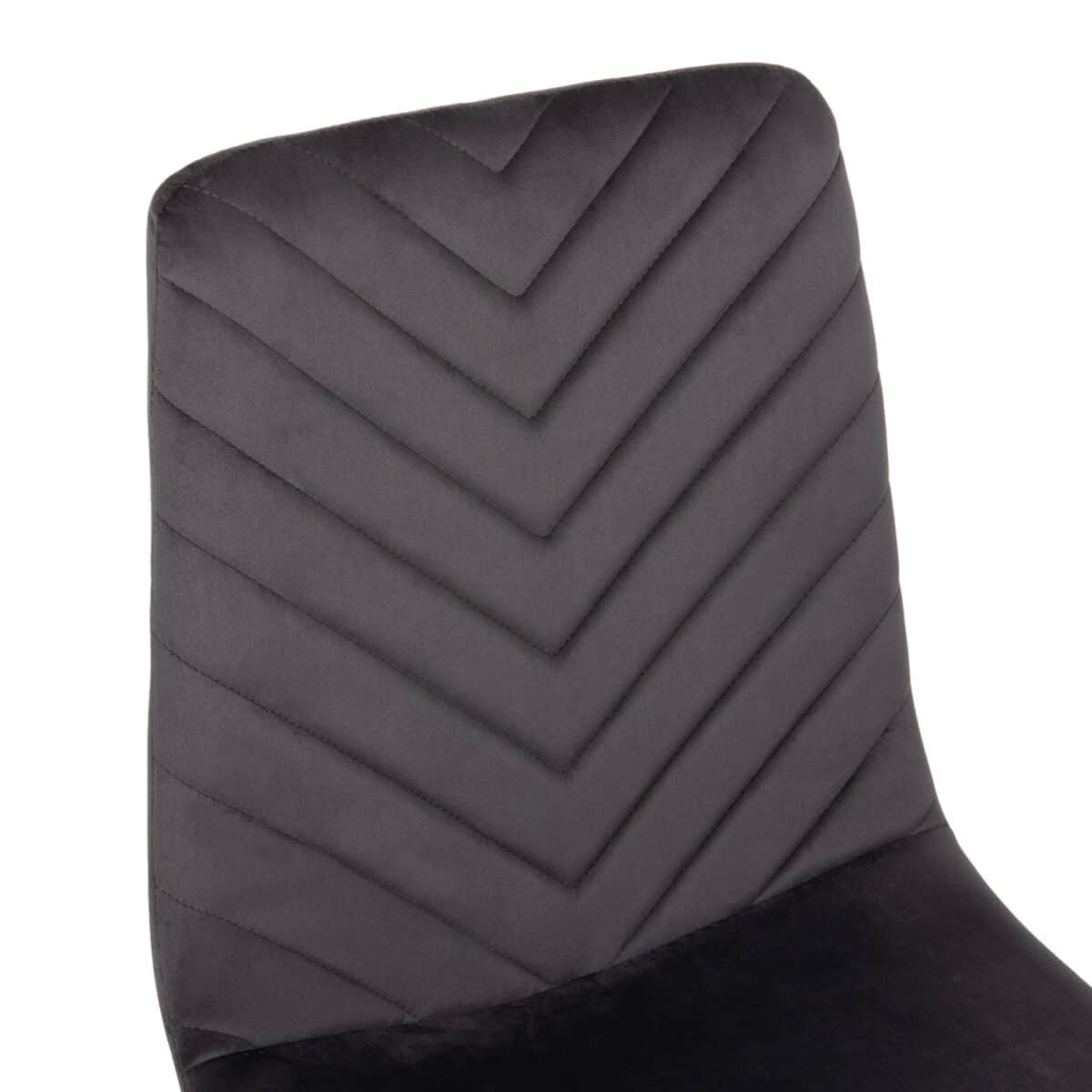 ΚΑΡΕΚΛΑ LATRELL HM8587.01 ΒΕΛΟΥΔΟ ΓΚΡΙ ΜΕ ΜΑΥΡΑ ΜΕΤΑΛΛΙΚΑ ΠΟΔΙΑ 43x54x88Υεκ. - Image 7