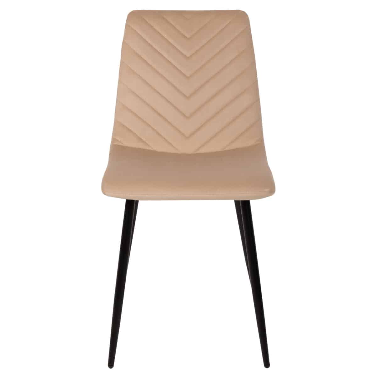 ΚΑΡΕΚΛΑ LATRELL HM8587.05 ΒΕΛΟΥΔΟ ΕΚΡΟΥ ΜΕ ΜΑΥΡΑ ΜΕΤΑΛΛΙΚΑ ΠΟΔΙΑ 43x54x88Υεκ. - Image 3