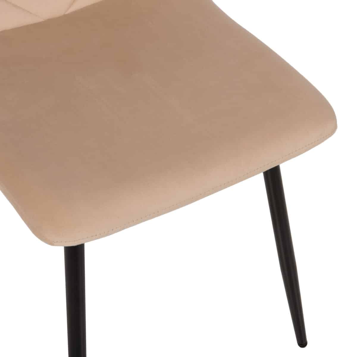 ΚΑΡΕΚΛΑ LATRELL HM8587.05 ΒΕΛΟΥΔΟ ΕΚΡΟΥ ΜΕ ΜΑΥΡΑ ΜΕΤΑΛΛΙΚΑ ΠΟΔΙΑ 43x54x88Υεκ. - Image 8