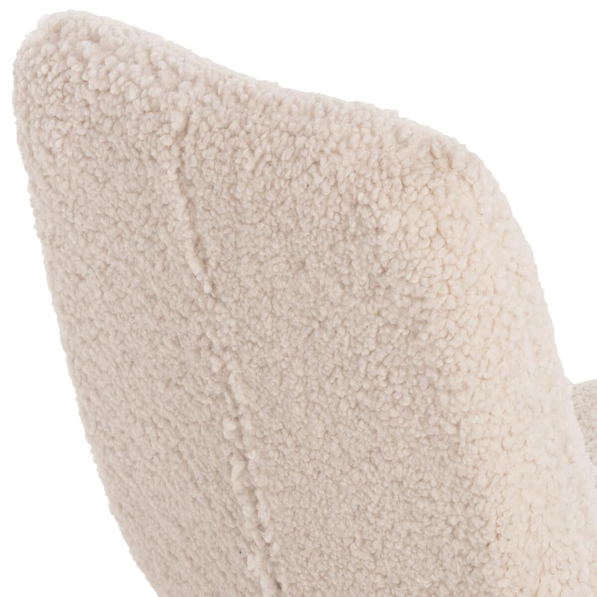 ΚΑΡΕΚΛΑ SHELLY HM8590.02 ΛΕΥΚΟ TEDDY ΥΦΑΣΜΑ ME ΜΕΤΑΛΛΙΚΑ ΜΑΥΡΑ ΠΟΔΙΑ 48x64x87Yεκ. - Image 10