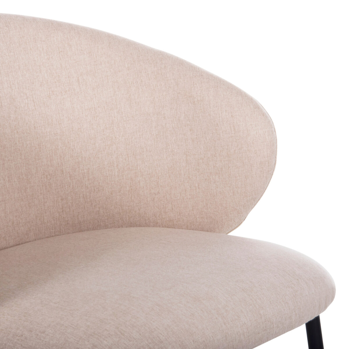 ΚΑΡΕΚΛΑ ISIAH HM9615.03 ΜΠΕΖ ΥΦΑΣΜΑ-ΜΑΥΡΑ ΜΕΤΑΛΛΙΚΑ ΠΟΔΙΑ 56x56x76Υ εκ. - Image 7