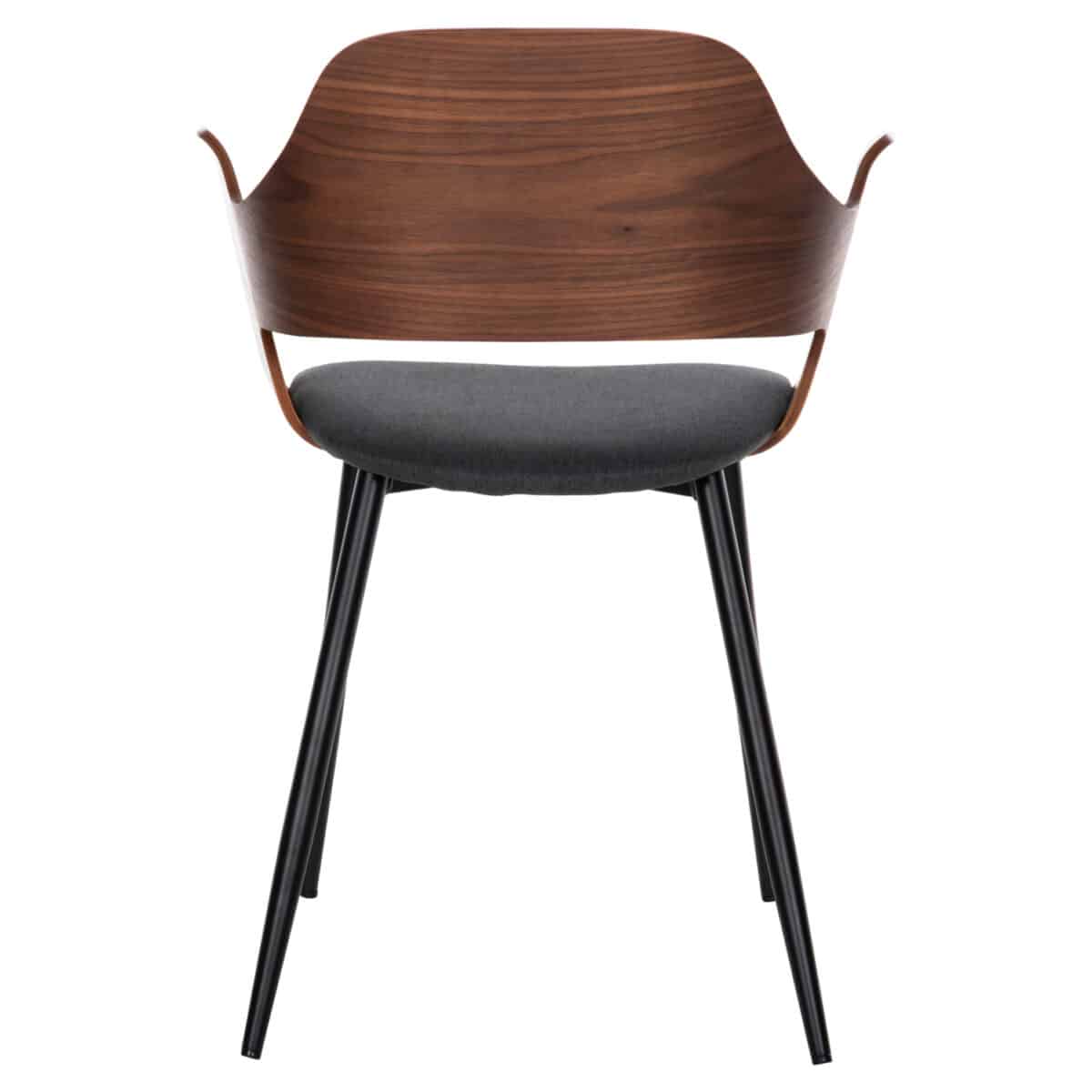 ΚΑΡΕΚΛΑ VELP HM9616.04 ΞΥΛΟ ΣΕ ΚΑΡΥΔΙ-ΓΚΡΙ ΥΦΑΣΜΑ-ΜΑΥΡΑ ΜΕΤΑΛ. ΠΟΔΙΑ 55,5x50x79Υεκ. - Image 6