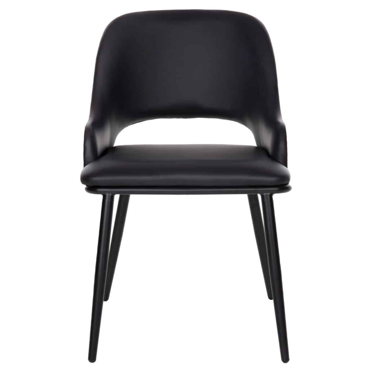 ΚΑΡΕΚΛΑ DELF HM9617.01 PU ΜΑΥΡΟ-ΜΑΥΡΑ ΜΕΤΑΛ. ΠΟΔΙΑ-ΞΥΛΙΝΗ ΠΛΑΤΗ ΦΥΣΙΚΟ 48x55x76Υεκ. - Image 3