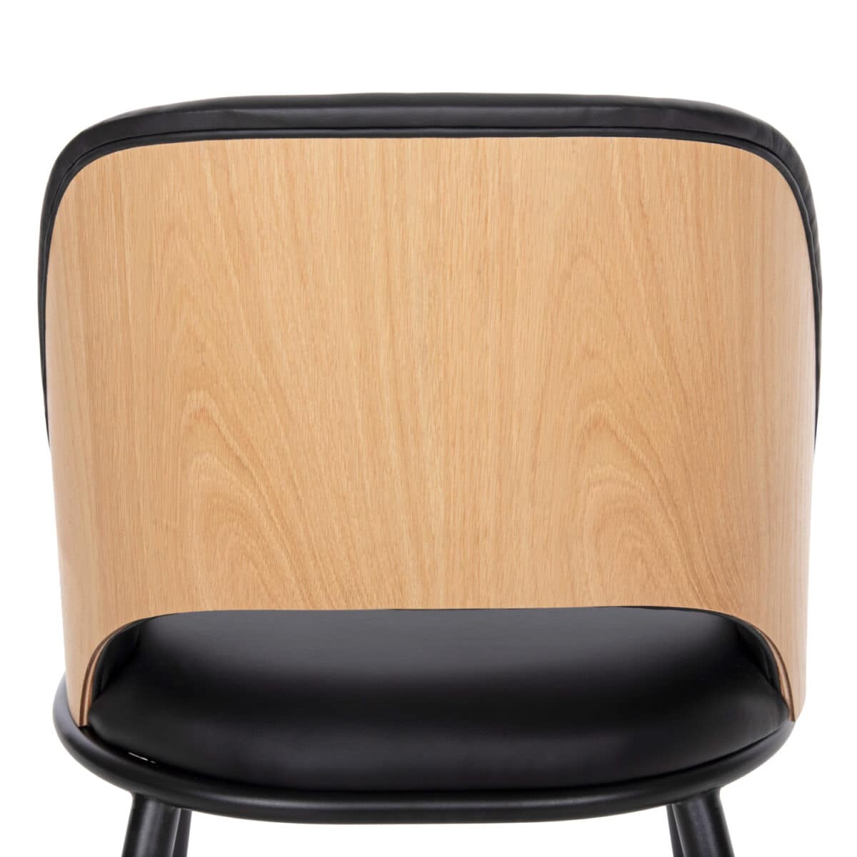 ΚΑΡΕΚΛΑ DELF HM9617.01 PU ΜΑΥΡΟ-ΜΑΥΡΑ ΜΕΤΑΛ. ΠΟΔΙΑ-ΞΥΛΙΝΗ ΠΛΑΤΗ ΦΥΣΙΚΟ 48x55x76Υεκ. - Image 9