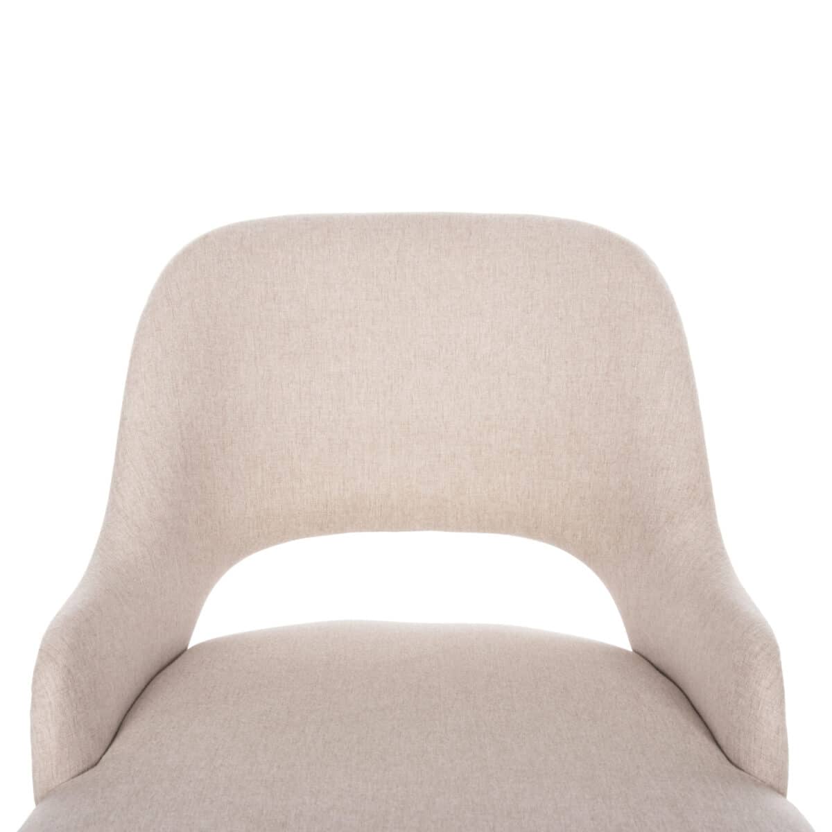 ΚΑΡΕΚΛΑ DELF HM9617.02 ΜΠΕΖ ΥΦΑΣΜΑ-ΜΑΥΡΑ ΜΕΤΑΛ. ΠΟΔΙΑ-ΞΥΛΙΝΗ ΠΛΑΤΗ ΟΑΚ 48x55x76Υ - Image 8