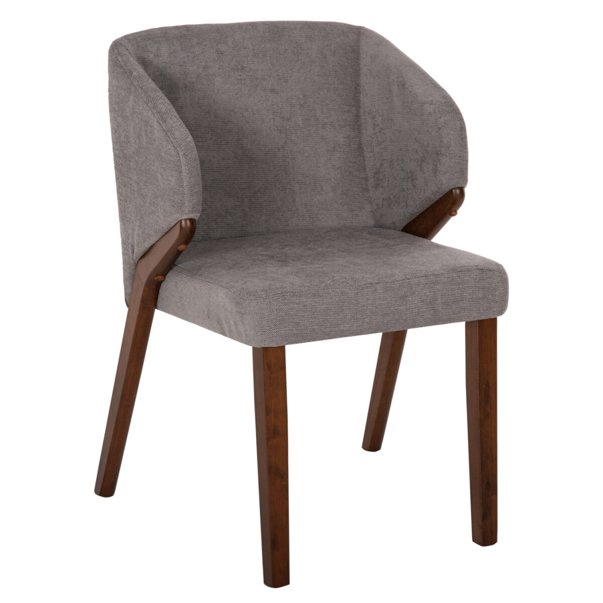 karekla-fb99749-rubberwood-se-karydi-gkr ΚΑΡΕΚΛΑ RADDER HM9749 RUBBERWOOD ΣΕ ΚΑΡΥΔΙ-ΓΚΡΙ ΥΦΑΣΜΑ 50x53x77Υεκ. - Image 1