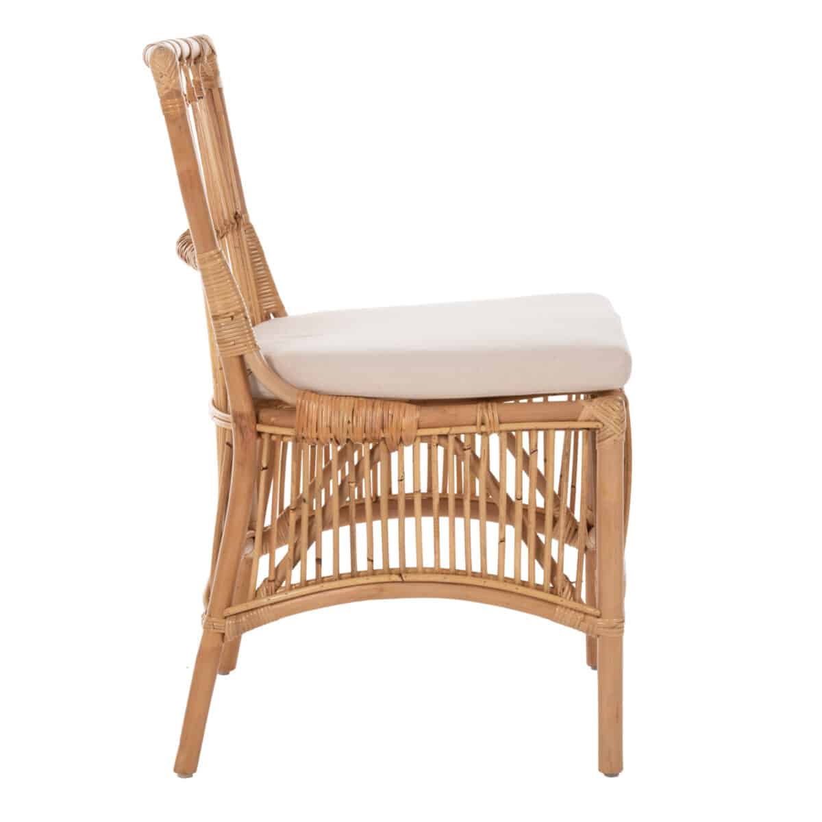 ΚΑΡΕΚΛΑ THALIN HM9834 RATTAN ΣΕ ΦΥΣΙΚΟ-ΜΑΞΙΛΑΡΙ ΣΕ ΛΕΥΚΟ 53x58x91Υεκ. - Image 4