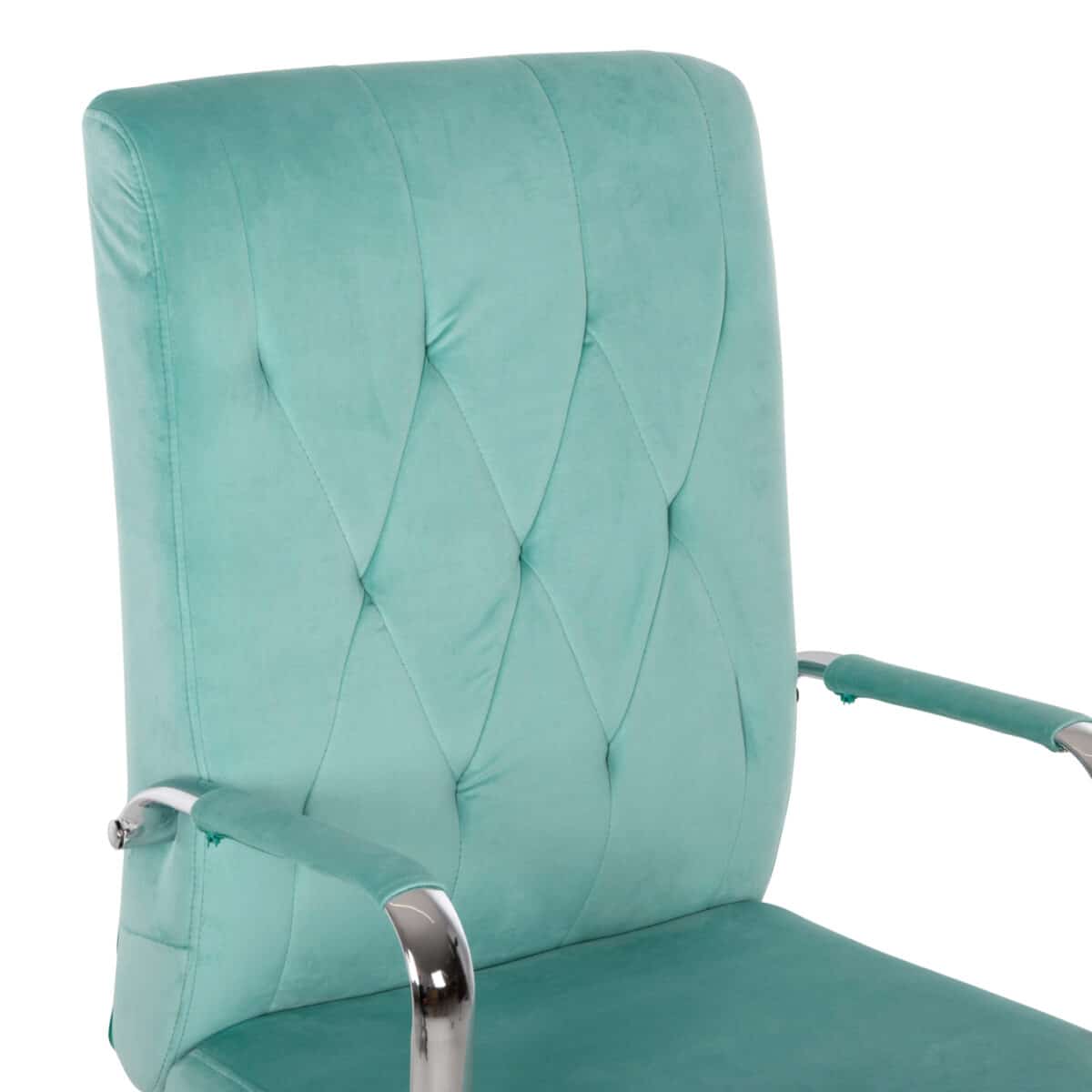 ΚΑΡΕΚΛΑ ΓΡΑΦΕΙΟΥ JOSEF HM1181.08 ΜΕΝΤΑ ΒΕΛΟΥΔΟ-INOX ΒΑΣΗ 58x61x105-113Yεκ. - Image 7