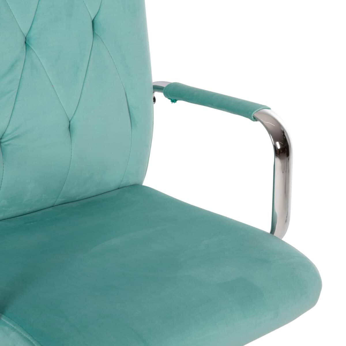 ΚΑΡΕΚΛΑ ΓΡΑΦΕΙΟΥ JOSEF HM1181.08 ΜΕΝΤΑ ΒΕΛΟΥΔΟ-INOX ΒΑΣΗ 58x61x105-113Yεκ. - Image 8