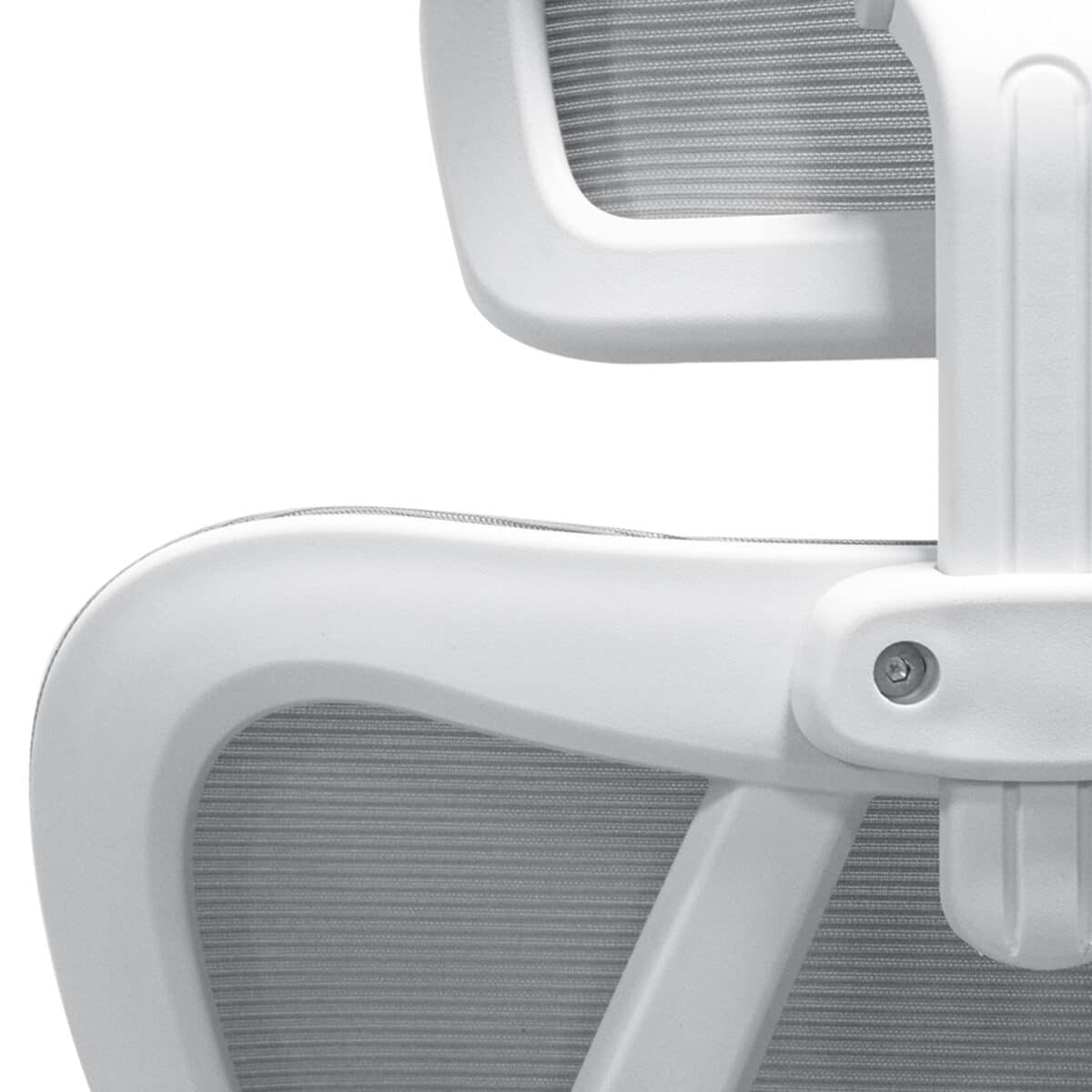 ΚΑΡΕΚΛΑ ΓΡΑΦΕΙΟΥ MEXER HM1195.02 ΓΚΡΙ MESH-ΜΕΤΑΛ.ΒΑΣΗ-ΣΚΕΛΕΤΟΣ ΛΕΥΚΟΣ 68x70x136Υεκ. - Image 7