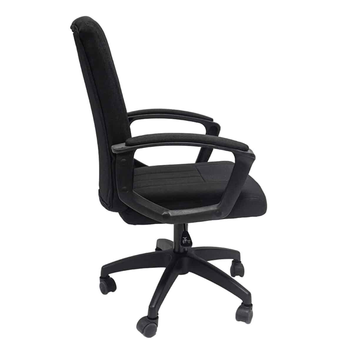 karekla-grafeioy-fb9120011-mayro-yfasma-2 ΚΑΡΕΚΛΑ ΓΡΑΦΕΙΟΥ NIM HM1200.11 ΜΑΥΡΟ ΥΦΑΣΜΑ-ΜΑΥΡΟΣ ΣΚΕΛΕΤΟΣ & ΒΑΣΗ NYLON 58x61x101.5Υεκ - Image 3