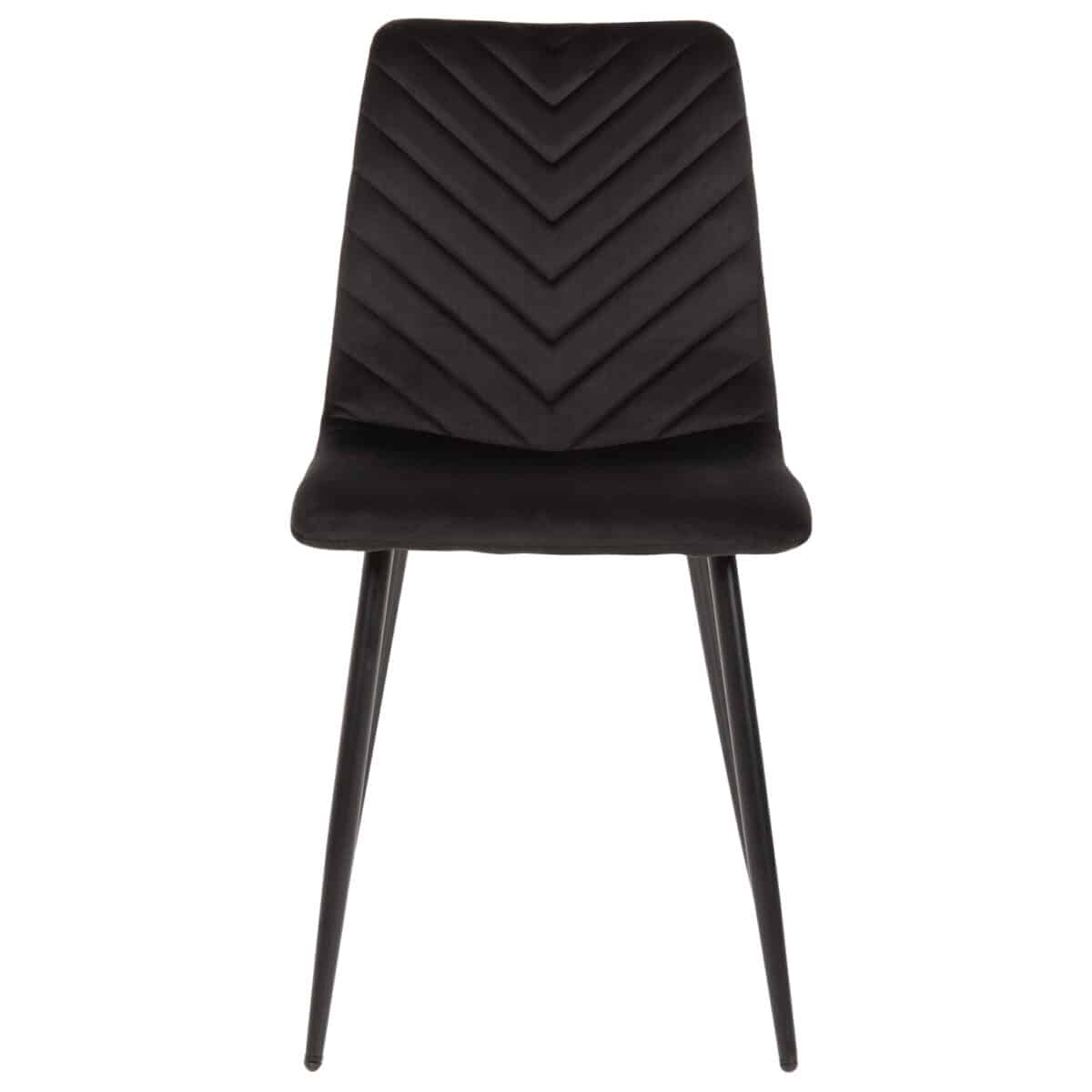 ΚΑΡΕΚΛΑ LATRELL HM8587.04 ΒΕΛΟΥΔΟ ΜΑΥΡΟ ΜΕ ΜΑΥΡΑ ΜΕΤΑΛΛΙΚΑ ΠΟΔΙΑ 43x54x88Υεκ. - Image 3