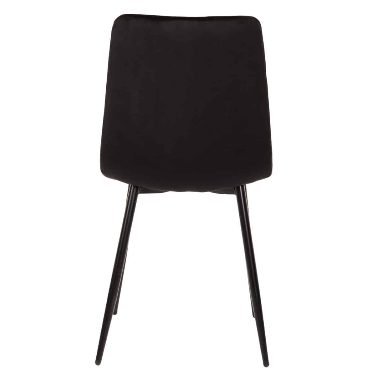 ΚΑΡΕΚΛΑ LATRELL HM8587.04 ΒΕΛΟΥΔΟ ΜΑΥΡΟ ΜΕ ΜΑΥΡΑ ΜΕΤΑΛΛΙΚΑ ΠΟΔΙΑ 43x54x88Υεκ. - Image 6