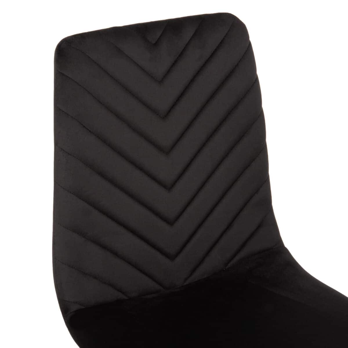 ΚΑΡΕΚΛΑ LATRELL HM8587.04 ΒΕΛΟΥΔΟ ΜΑΥΡΟ ΜΕ ΜΑΥΡΑ ΜΕΤΑΛΛΙΚΑ ΠΟΔΙΑ 43x54x88Υεκ. - Image 7