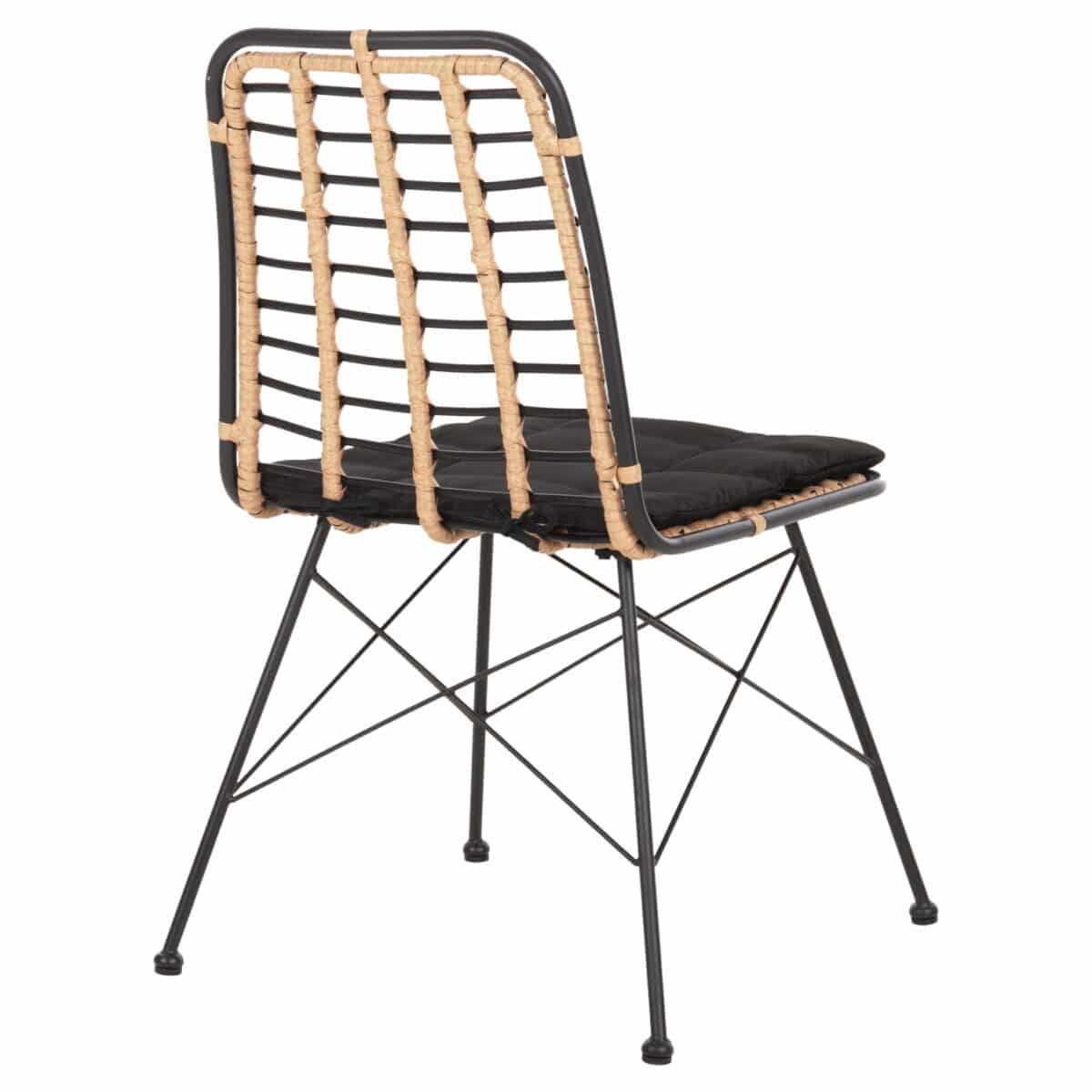 ΚΑΡΕΚΛΑ ΜΕΤΑΛΛΙΚΗ ALLEGRA HM5691.11 WICKER ΜΠΕΖ-ΜΑΥΡΟ 51x54x84Υεκ. - Image 5