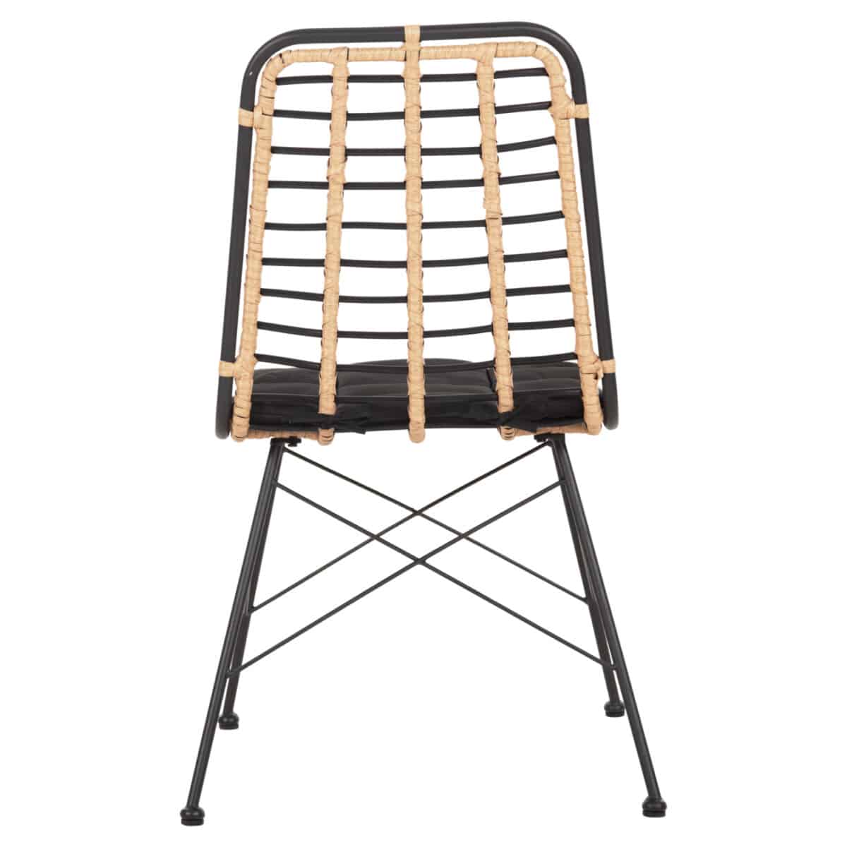 ΚΑΡΕΚΛΑ ΜΕΤΑΛΛΙΚΗ ALLEGRA HM5691.11 WICKER ΜΠΕΖ-ΜΑΥΡΟ 51x54x84Υεκ. - Image 6