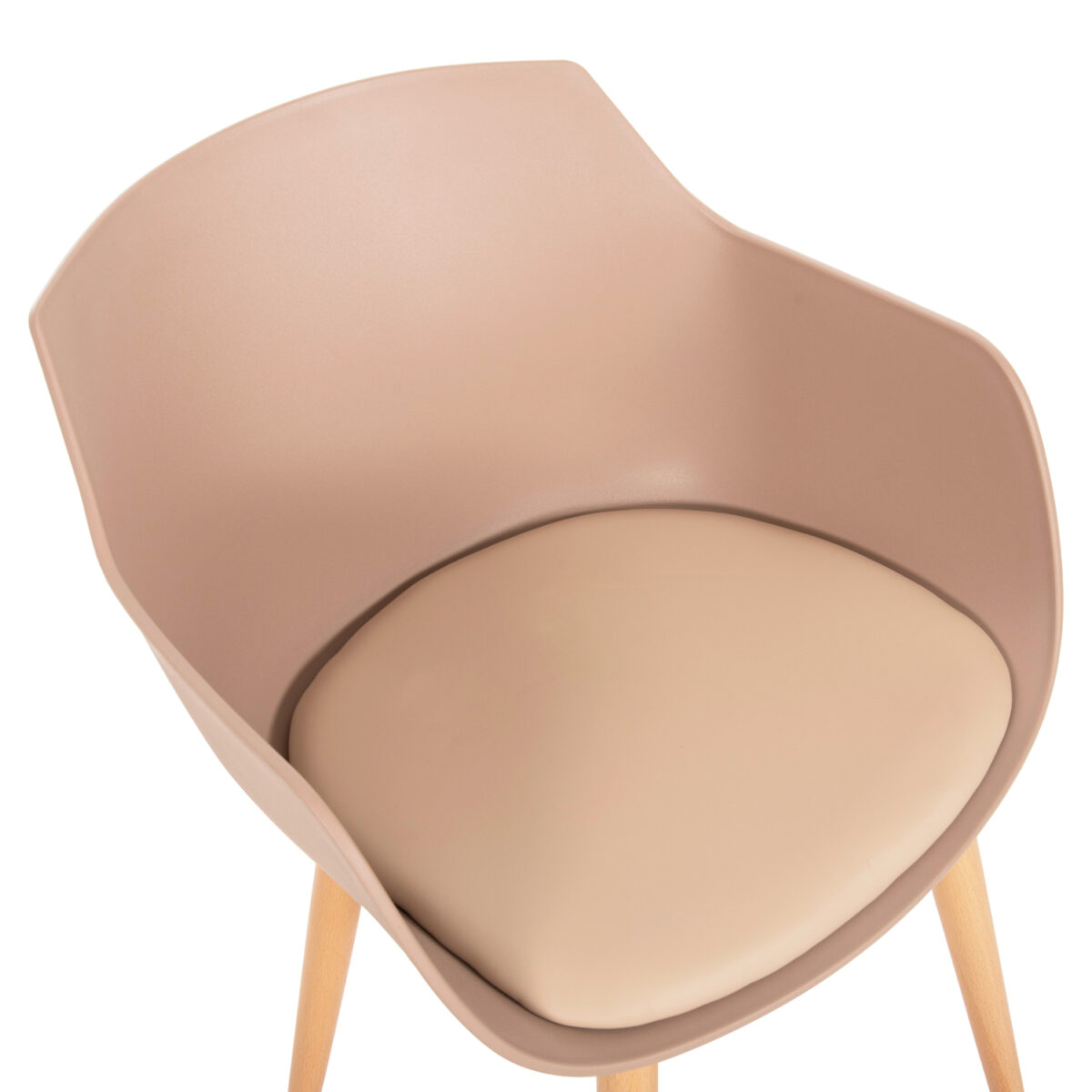 ΚΑΡΕΚΛΑ ΤΡΑΠΕΖΑΡΙΑΣ LUCIE HM8242.11 CAPUCCINO PP-ΜΕΤΑΛ. ΠΟΔΙΑ ΟΨΗ ΞΥΛΟΥ 56x55,5x80Υεκ - Image 7