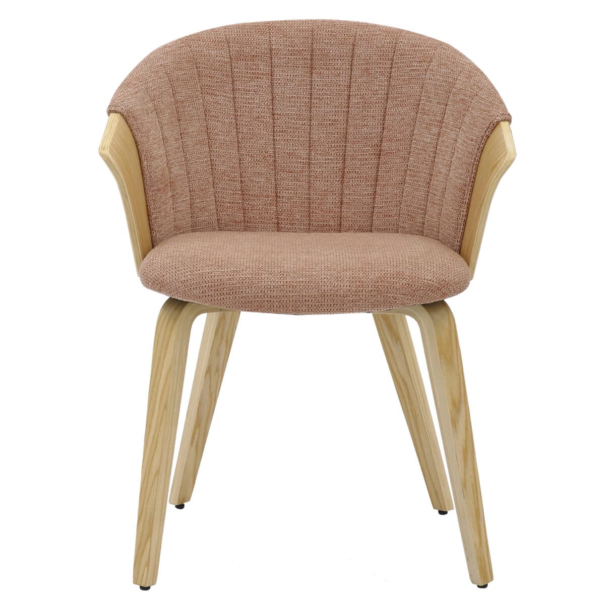 ΚΑΡΕΚΛΑ ΤΡΑΠΕΖΑΡΙΑΣ JESPER HM9977.01 ΣΚΕΛΕΤΟΣ Κ.Π. ΟΑΚ-ΚΑΦΕΚΟΚΚΙΝΟ ΥΦΑΣΜΑ 61x54x74Υεκ - Image 3