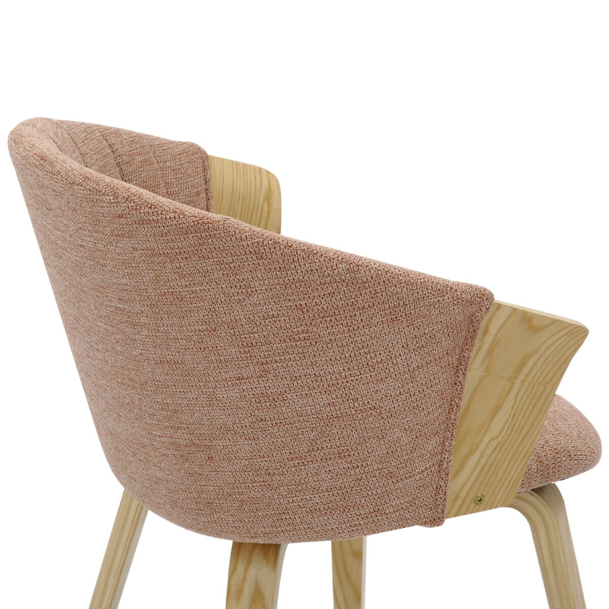 ΚΑΡΕΚΛΑ ΤΡΑΠΕΖΑΡΙΑΣ JESPER HM9977.01 ΣΚΕΛΕΤΟΣ Κ.Π. ΟΑΚ-ΚΑΦΕΚΟΚΚΙΝΟ ΥΦΑΣΜΑ 61x54x74Υεκ - Image 9