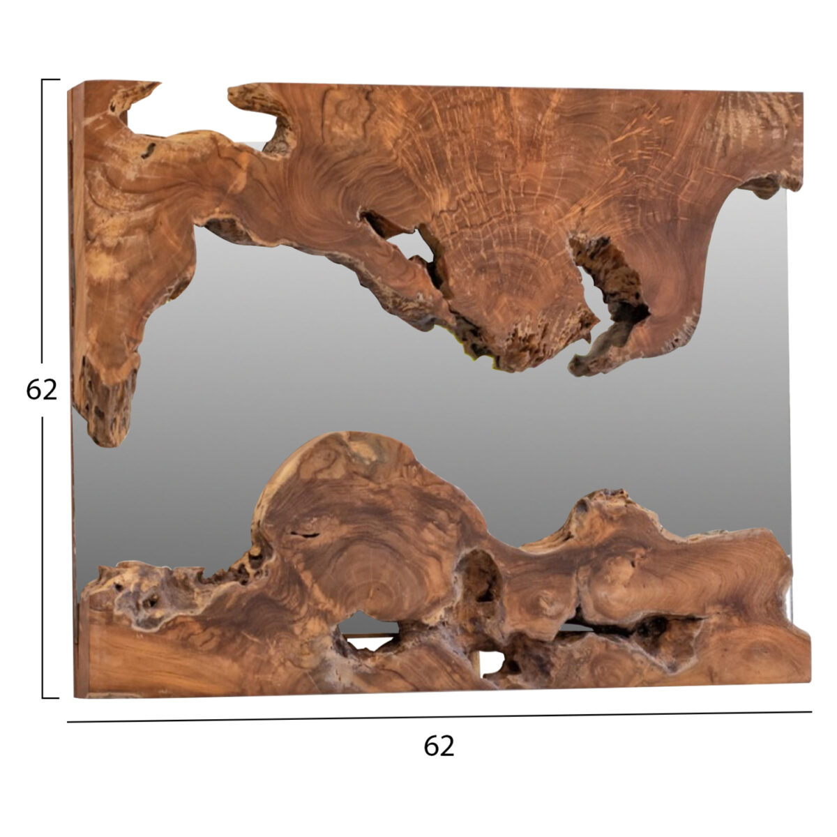 ΚΑΘΡΕΠΤΗΣ HM9361 ΑΠΟ ΜΑΣΙΦ ΞΥΛΟ ΤEAK ΦΥΣΙΚΟ 62X62X5ΕΚ. - Image 2