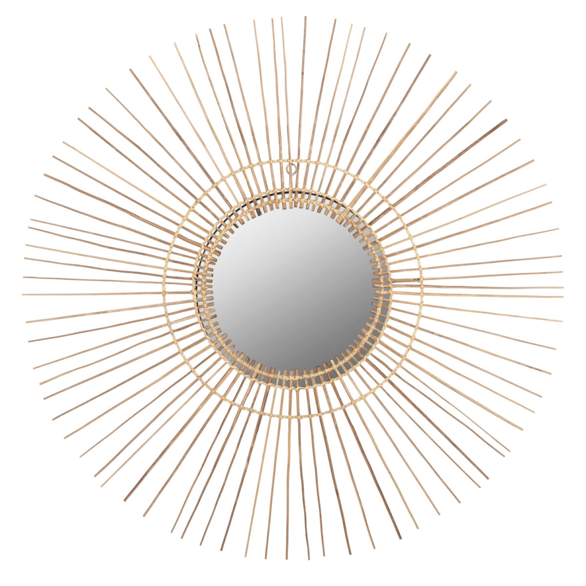 ΚΑΘΡΕΠΤΗΣ ΣΤΡΟΓΓΥΛΟΣ ΜΕ ΠΛΑΙΣΙΟ ΑΠΟ STICKS ΚΟΚΟΦΟΙΝΙΚΑ ΣΕ ΧΡΩΜΑ ΦΥΣΙΚΟ Φ85 εκ.HM7733 - Image 3