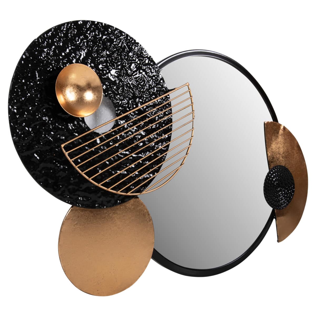 ΚΑΘΡΕΠΤΗΣ ΤΟΙΧΟΥ HM4211 ΜΕΤΑΛΛΟ ΣΕ ΜΑΥΡΟ-ΧΡΥΣΟ 82x8x52Υ εκ. - Image 3