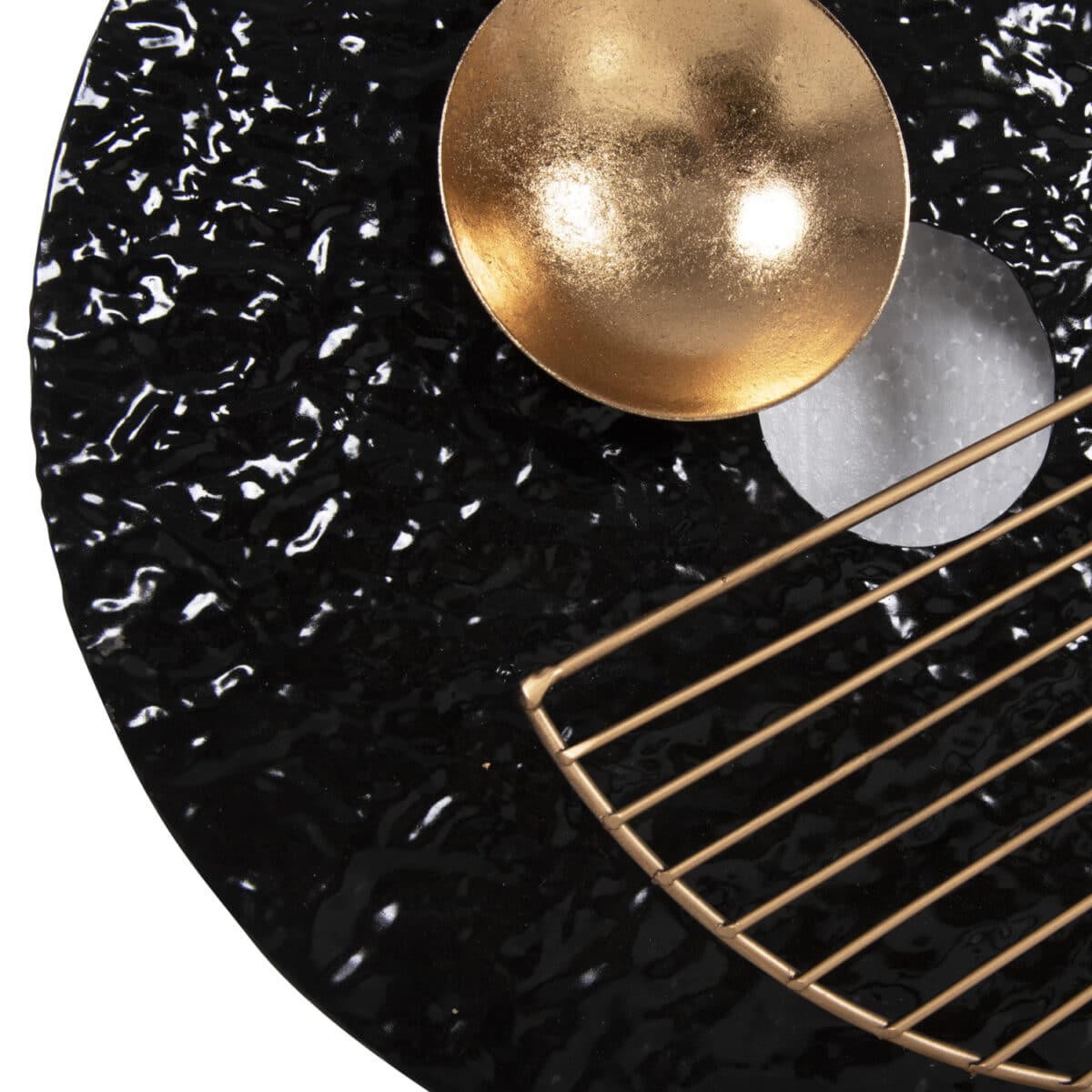 ΚΑΘΡΕΠΤΗΣ ΤΟΙΧΟΥ HM4211 ΜΕΤΑΛΛΟ ΣΕ ΜΑΥΡΟ-ΧΡΥΣΟ 82x8x52Υ εκ. - Image 4