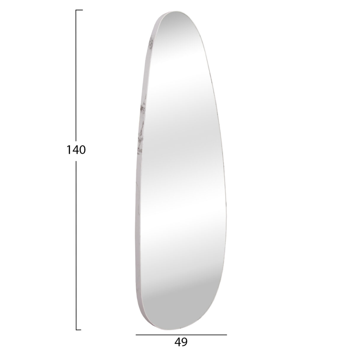 ΚΑΘΡΕΠΤΗΣ ΤΟΙΧΟΥ CRITHER HM4486.05 ΜΕ ΠΛΑΙΣΙΟ MDF ΣΕ WHITE MARBLE ΧΡΩΜΑ 49x140Υεκ. - Image 2