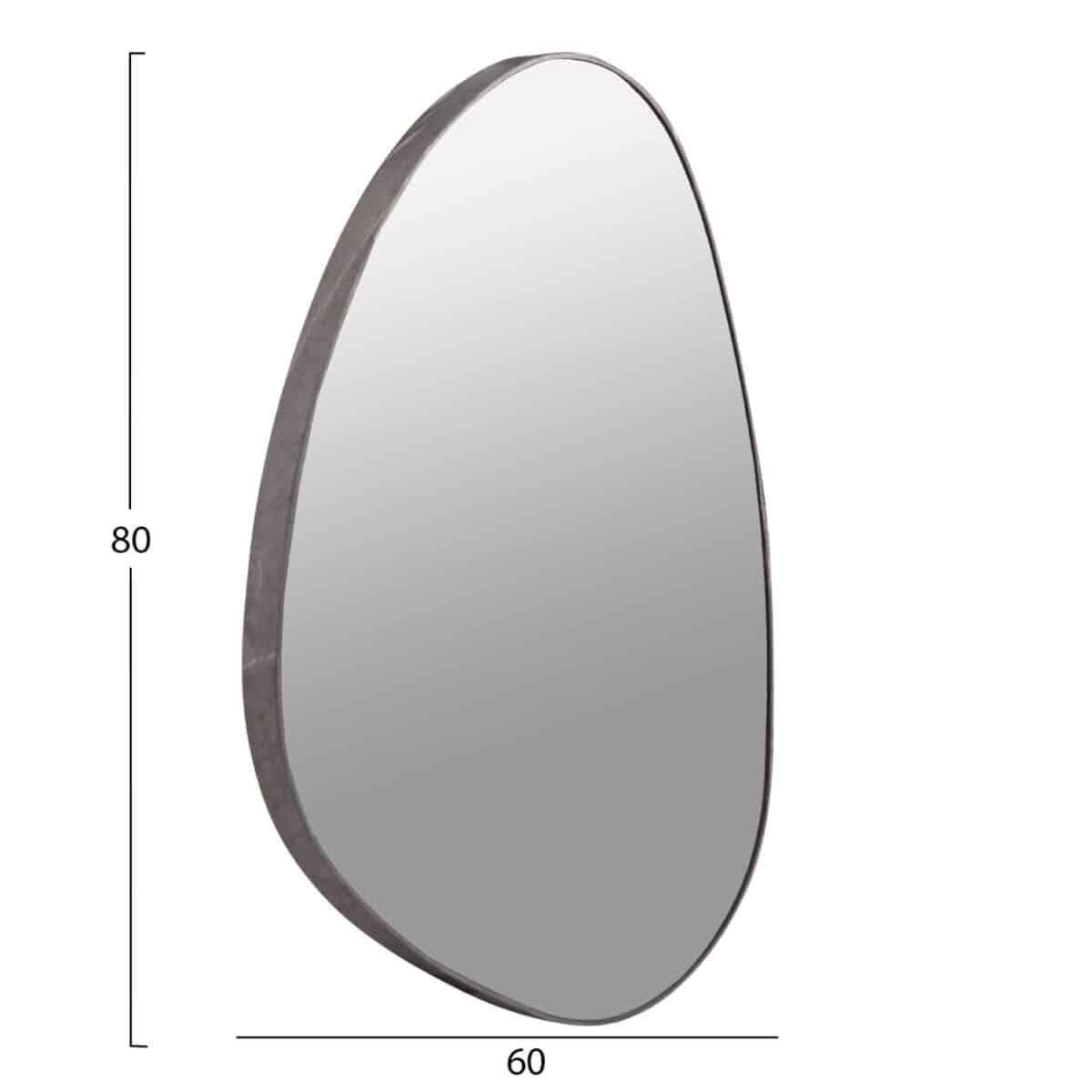 ΚΑΘΡΕΠΤΗΣ ΤΟΙΧΟΥ IRREGU HM4487.02 ΜΕ ΠΛΑΙΣΙΟ MDF ΣΕ GREY MARBLE ΧΡΩΜΑ 60x80Υεκ. - Image 2