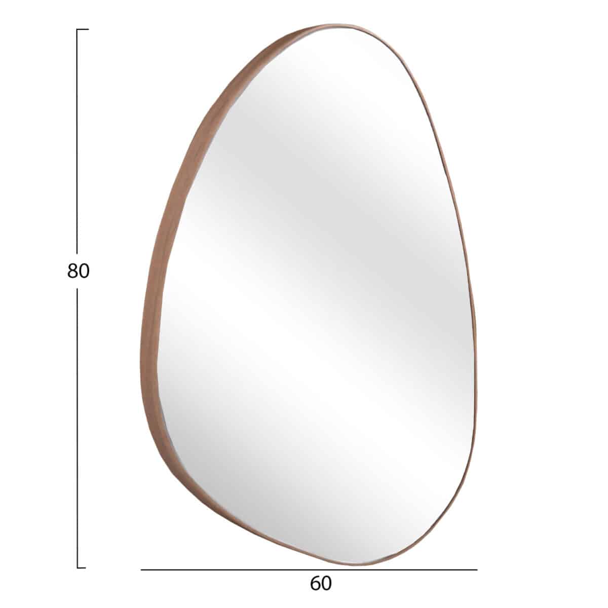 ΚΑΘΡΕΠΤΗΣ ΤΟΙΧΟΥ IRREGU HM4487.03 ΜΕ ΠΛΑΙΣΙΟ MDF ΦΥΣΙΚΟ ΧΡΩΜΑ ΞΥΛΟΥ 60x80Υεκ. - Image 2