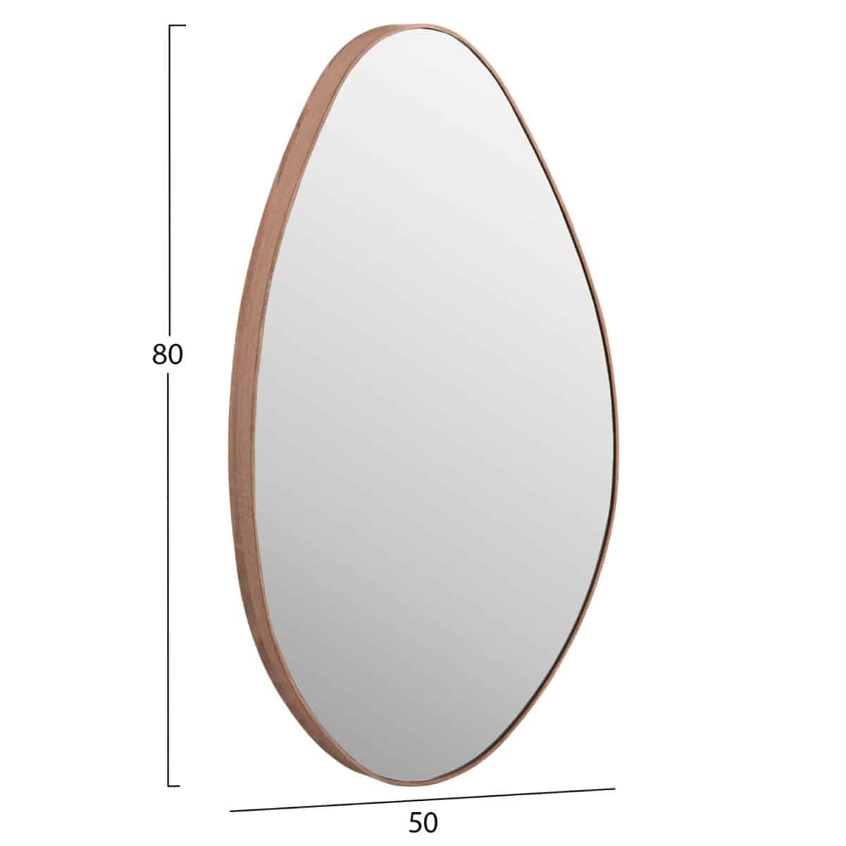 ΚΑΘΡΕΠΤΗΣ ΤΟΙΧΟΥ DROP HM4488.03 ΜΕ ΠΛΑΙΣΙΟ MDF ΣΕ ΦΥΣΙΚΟ ΧΡΩΜΑ ΞΥΛΟΥ 50x80Υεκ. - Image 2