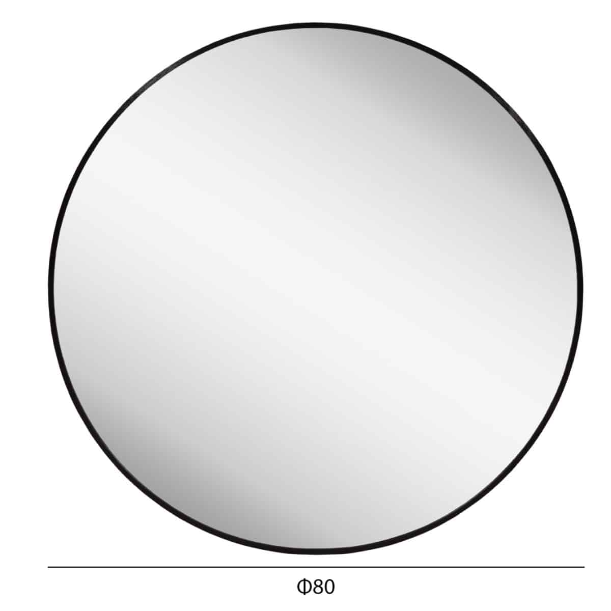 ΚΑΘΡΕΠΤΗΣ ΤΟΙΧΟΥ ΣΕΙΡΑ ARCHER HM4498.01 ΠΛΑΙΣΙΟ ΣΤΡΟΓΓΥΛΟ ΑΛΟΥΜΙΝΙΟΥ ΜΑΥΡΟ Φ80εκ - Image 2