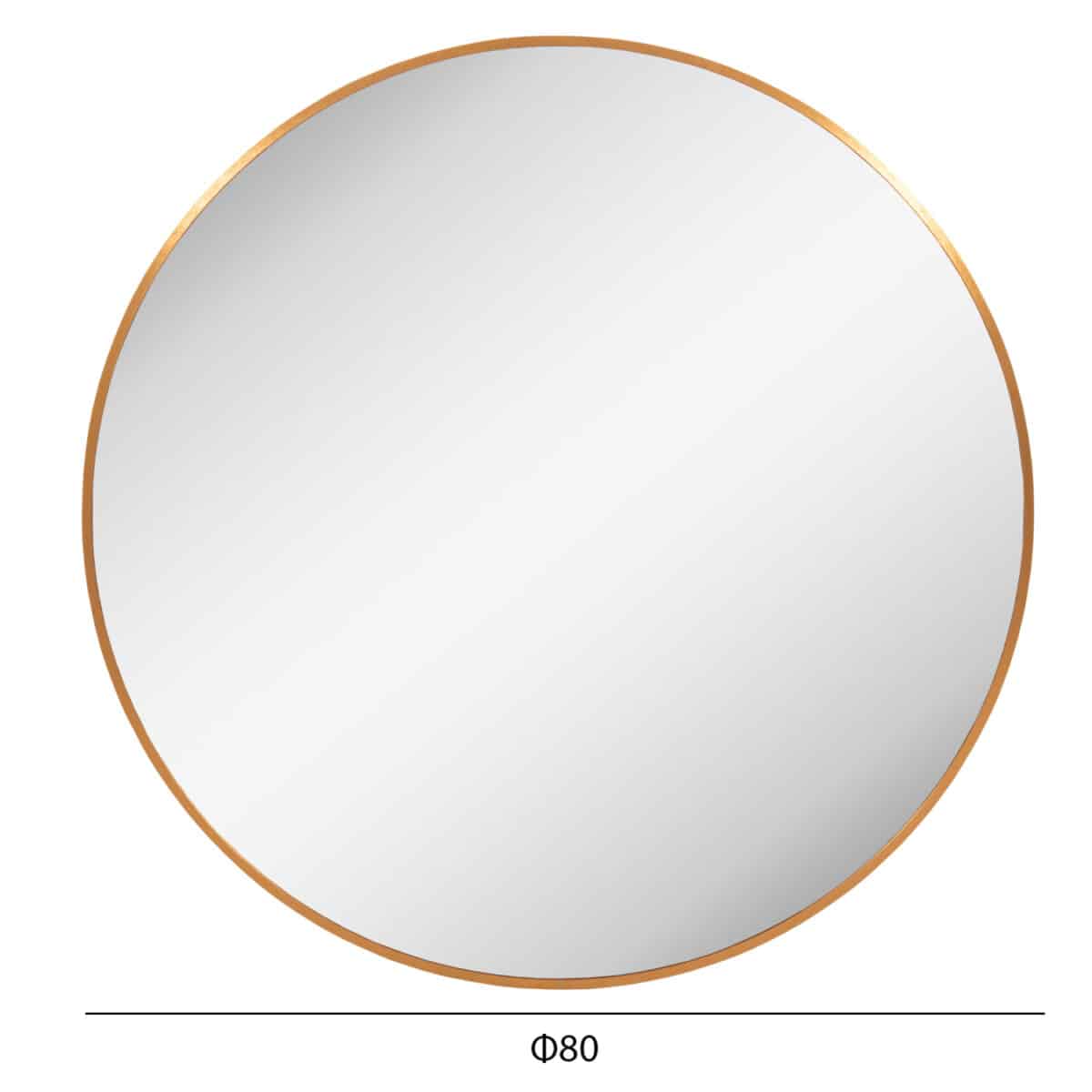 ΚΑΘΡΕΠΤΗΣ ΤΟΙΧΟΥ ΣΕΙΡΑ ARCHER HM4498.30 ΠΛΑΙΣΙΟ ΣΤΡΟΓΓΥΛΟ ΑΛΟΥΜΙΝΙΟΥ ΧΡΥΣΟ Φ80εκ - Image 2