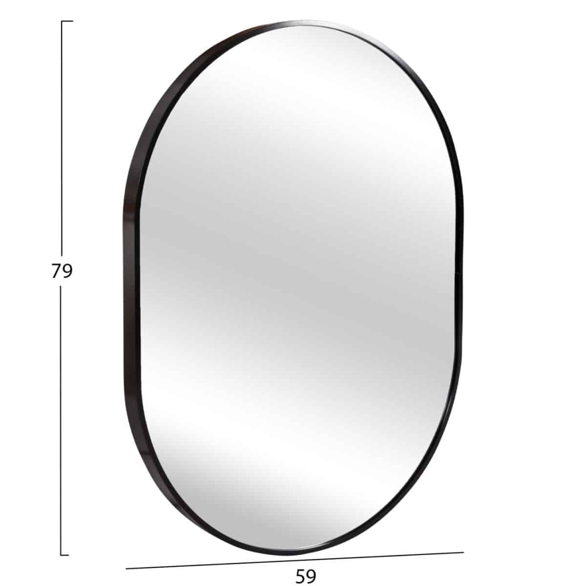 ΚΑΘΡΕΠΤΗΣ ΤΟΙΧΟΥ ΣΕΙΡΑ ARCHER HM4500.01 ΠΛΑΙΣΙΟ ΟΒΑΛ ΑΛΟΥΜΙΝΙΟΥ ΜΑΥΡΟ 59x79Υεκ - Image 2