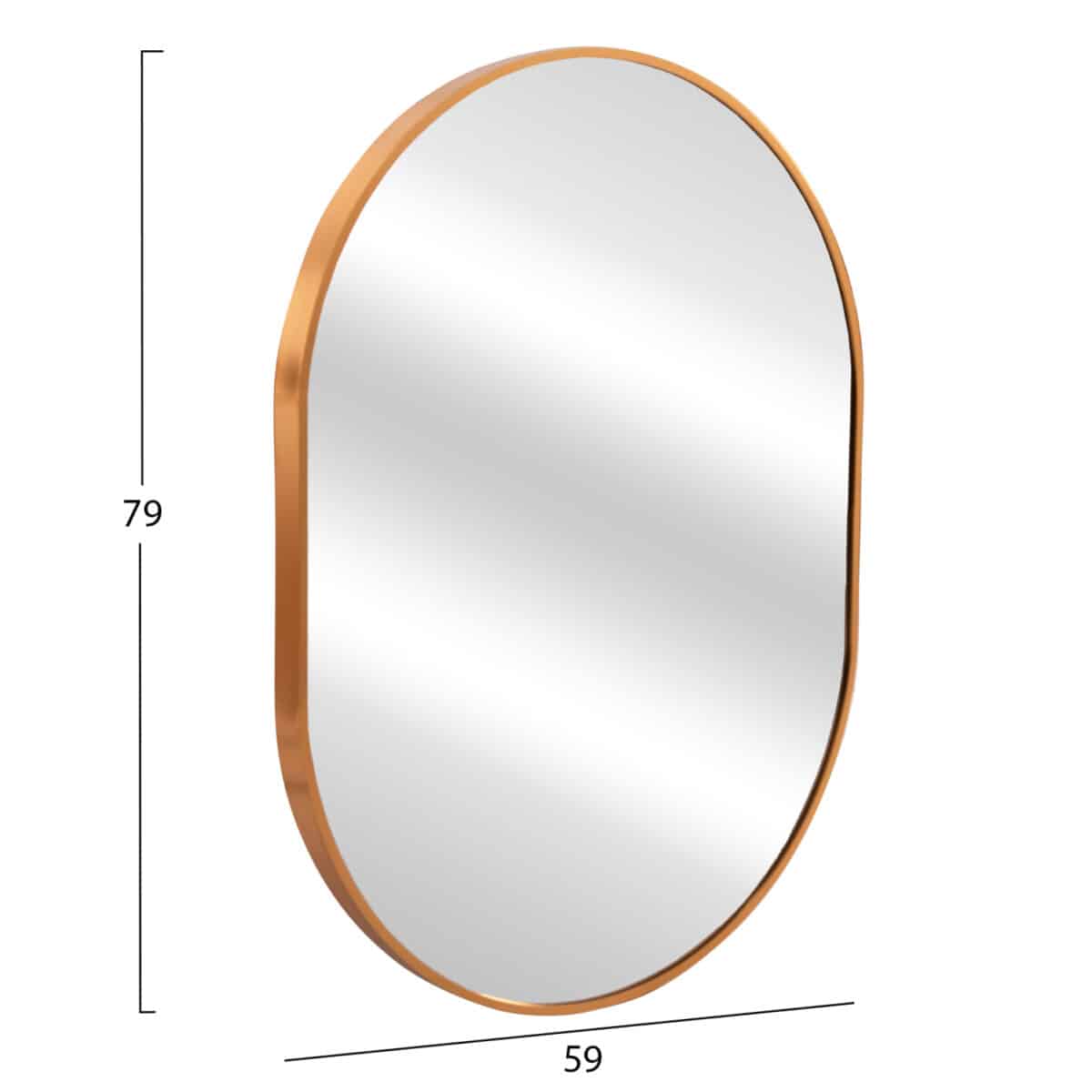 ΚΑΘΡΕΠΤΗΣ ΤΟΙΧΟΥ ΣΕΙΡΑ ARCHER HM4500.30 ΠΛΑΙΣΙΟ ΟΒΑΛ ΑΛΟΥΜΙΝΙΟΥ ΧΡΥΣΟ 59x79Υεκ - Image 2