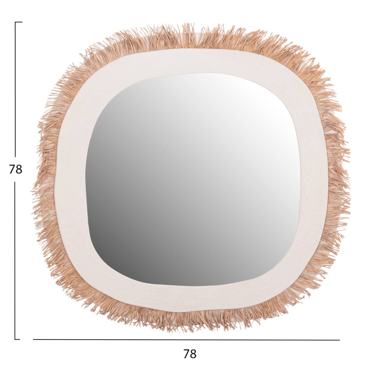 ΚΑΘΡΕΠΤΗΣ ΤΟΙΧΟΥ ΣΕΙΡΑ SANTORINI HM4527 MDF ΥΠΟΛΕΥΚΟ-ΔΙΑΚΟΣΜΗΣΗ ΣΕ ΜΠΕΖ 78x1,8x78Υεκ. - Image 2