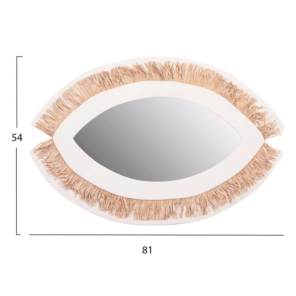 ΚΑΘΡΕΠΤΗΣ ΤΟΙΧΟΥ ΣΕΙΡΑ SANTORINI HM4529 MDF ΥΠΟΛΕΥΚΟ-ΔΙΑΚΟΣΜΗΣΗ ΣΕ ΜΠΕΖ 81x1,8x54Υεκ. - Image 2