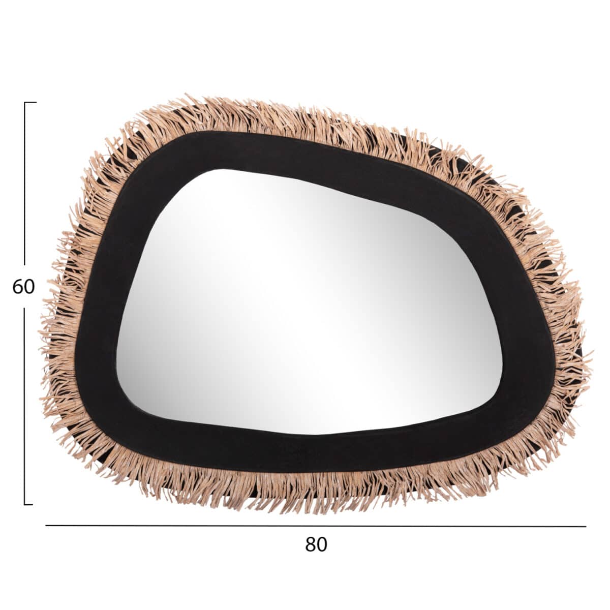 ΚΑΘΡΕΠΤΗΣ ΤΟΙΧΟΥ ΣΕΙΡΑ SANTORINI HM4530 MDF ΜΑΥΡΟ-ΔΙΑΚΟΣΜΗΣΗ ΣΕ ΜΠΕΖ 80x1,8x60Υεκ. - Image 2