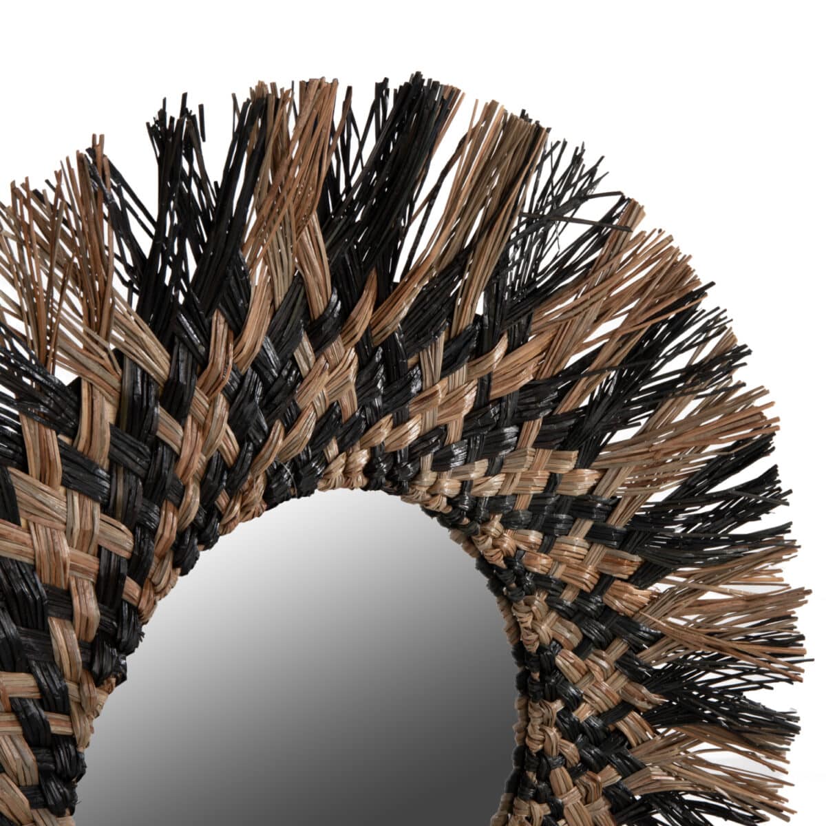 ΚΑΘΡΕΠΤΗΣ ΤΟΙΧΟΥ HM7833 ΜΕ ΠΛΕΚΤΟ ΠΛΑΙΣΙΟ MENDONG GRASS Φ70εκ ΣΕ ΜΑΥΡΟ & ΦΥΣΙΚΟ - Image 3