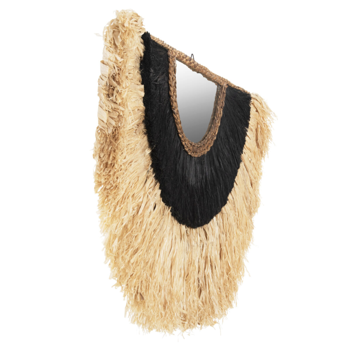 ΚΑΘΡΕΠΤΗΣ ΤΟΙΧΟΥ ΗΜΙΚΥΚΛΙΚΟΣ ΜΕ ΣΙΖΑΛ & ΑΜΠΑΚΑ ΧΡΩΜΑ ΦΥΣΙΚΟ ΜΑΥΡΟ 85x3x50Yεκ.HM7799 - Image 4