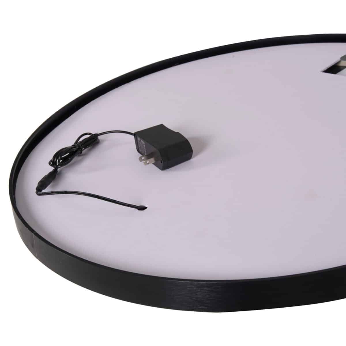 ΚΑΘΡΕΠΤΗΣ ΤΟΙΧΟΥ ΣΤΡΟΓΓΥΛΟΣ HM9579.01 ΑΛΟΥΜΙΝΙΟ ΣΕ ΜΑΥΡΟ-ΦΩΤΙΣΜΟΣ LED Φ60x3εκ. - Image 7