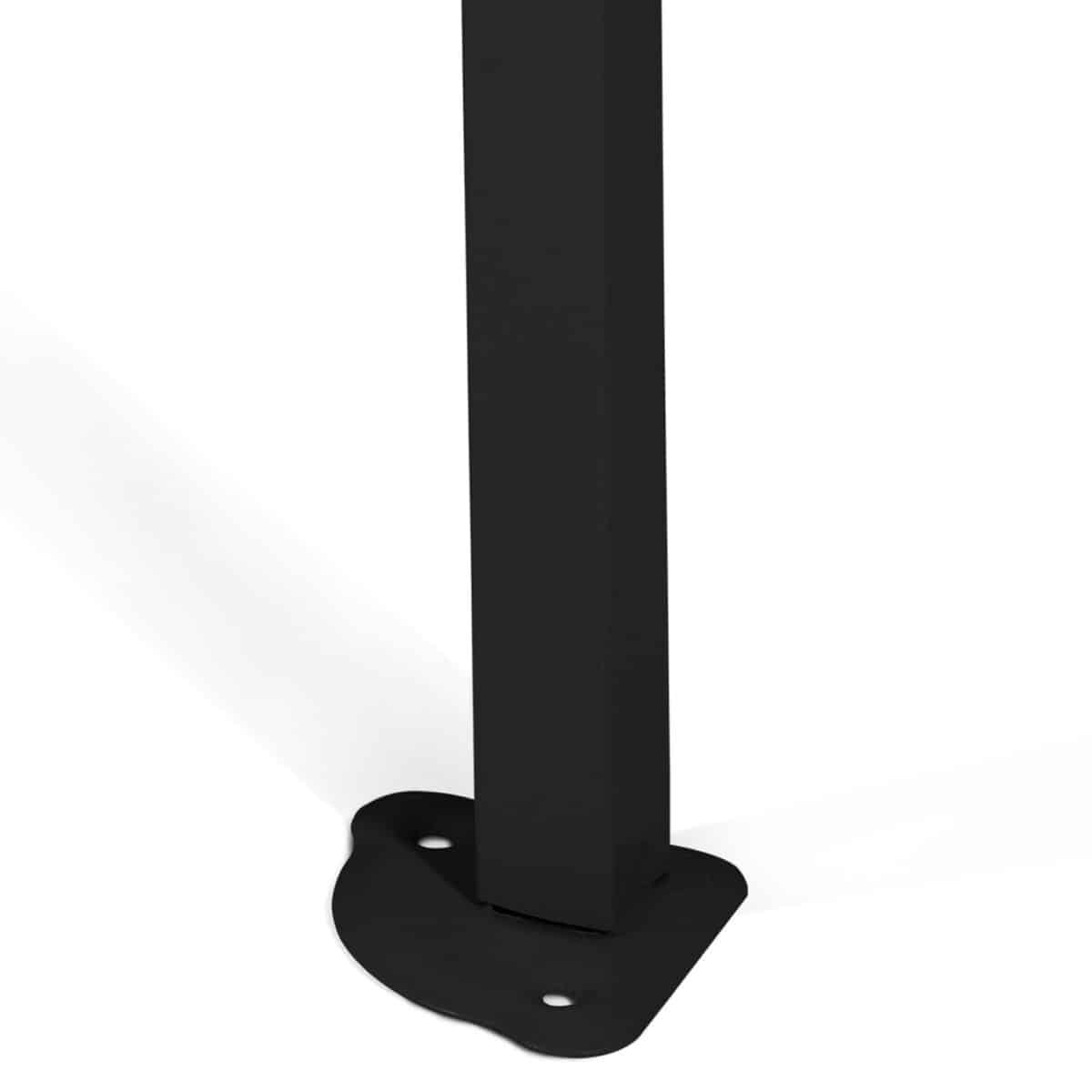 ΚΙΟΣΚΙ/GAZEBO MATTHEW HM6311 ΠΤΥΣΣΟΜΕΝΟ-ΣΚΕΛΕΤΟΣ ΜΕΤΑΛ.ΜΑΥΡΟΣ-ΛΕΥΚΟ ΥΦΑΣΜΑ 3x4,5x3,10Yμ - Image 4