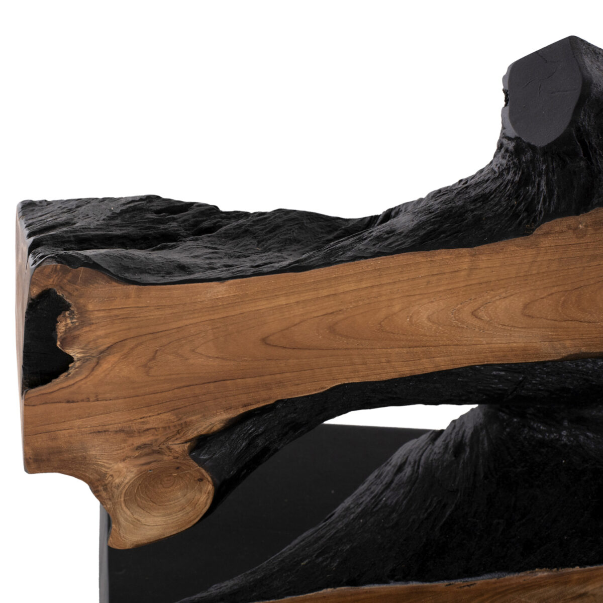 ΚΟΝΣΟΛΑ HM9356 ΑΠΟ ΜΑΣΙΦ ΞΥΛΟ ΤEAK ΦΥΣΙΚΟ - ΜΑΥΡΟ 150X40X80YΕΚ. - Image 7