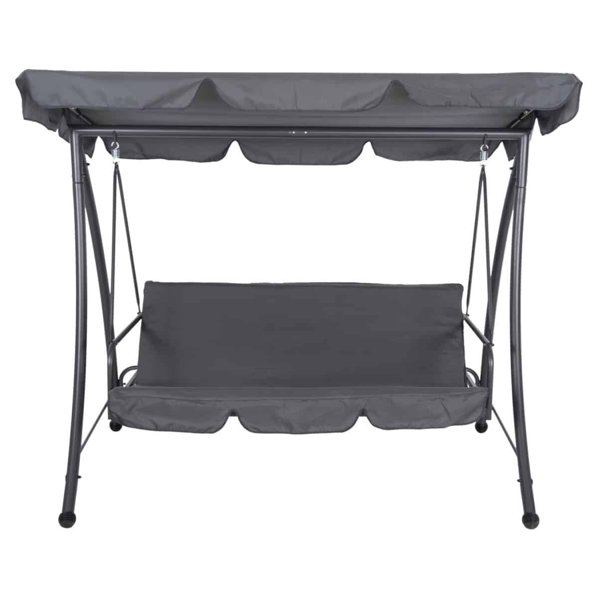 ΚΟΥΝΙΑ-ΚΡΕΒΑΤΙ 3ΘΕΣΙΑ ΜΕ ΣΚΙΑΣΤΡΟ LIKID HM5980.01 ΜΕΤΑΛΛΟ&ΥΦΑΣΜΑ ΓΚΡΙ 200x120x164Υεκ. - Image 3