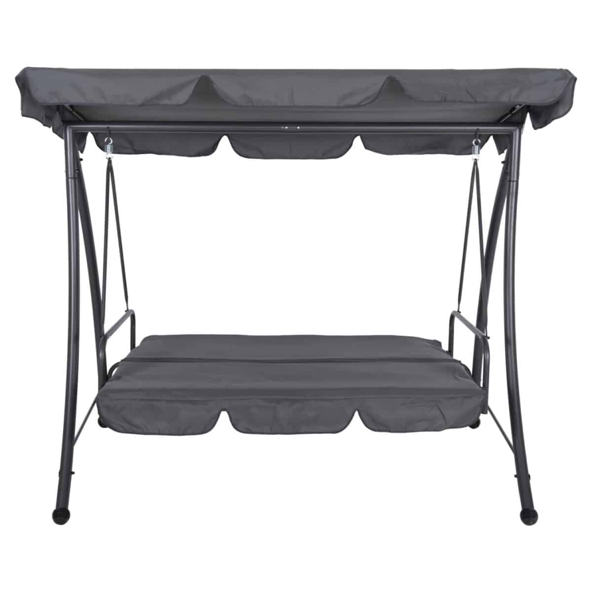 ΚΟΥΝΙΑ-ΚΡΕΒΑΤΙ 3ΘΕΣΙΑ ΜΕ ΣΚΙΑΣΤΡΟ LIKID HM5980.01 ΜΕΤΑΛΛΟ&ΥΦΑΣΜΑ ΓΚΡΙ 200x120x164Υεκ. - Image 4