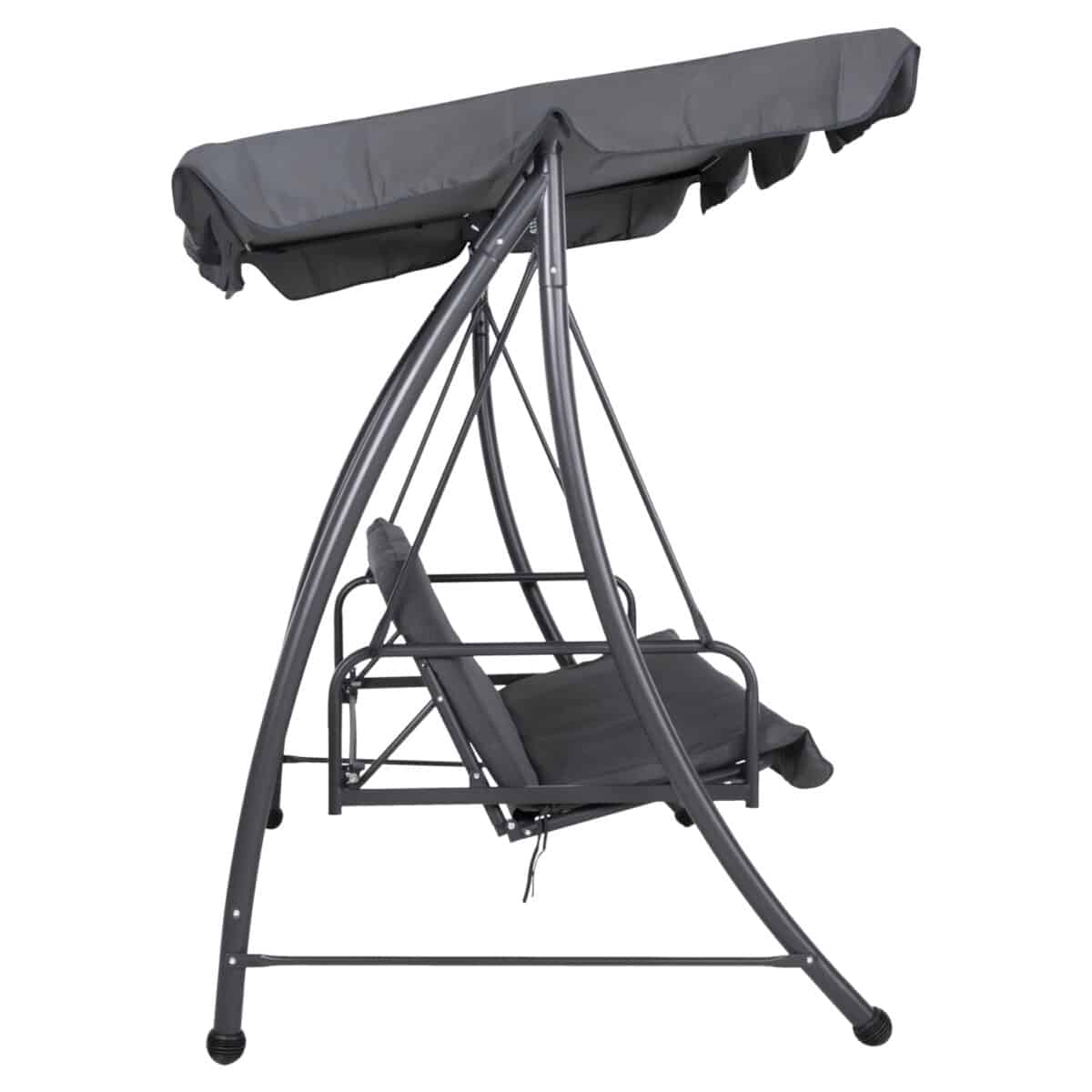 ΚΟΥΝΙΑ-ΚΡΕΒΑΤΙ 3ΘΕΣΙΑ ΜΕ ΣΚΙΑΣΤΡΟ LIKID HM5980.01 ΜΕΤΑΛΛΟ&ΥΦΑΣΜΑ ΓΚΡΙ 200x120x164Υεκ. - Image 5