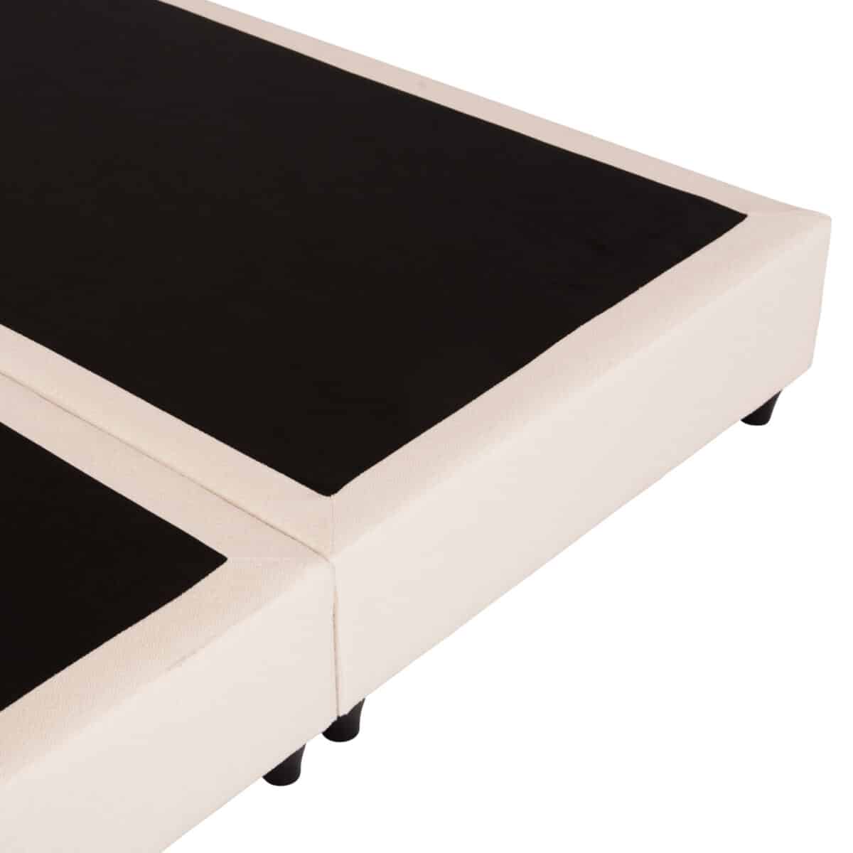 ΚΡEΒΑΤΙ ΔΙΠΛΟ LUTHER HM717 ΜΠΕΖ ΥΦΑΣΜΑ ΓΙΑ ΣΤΡΩΜΑ 160x200εκ. - Image 6