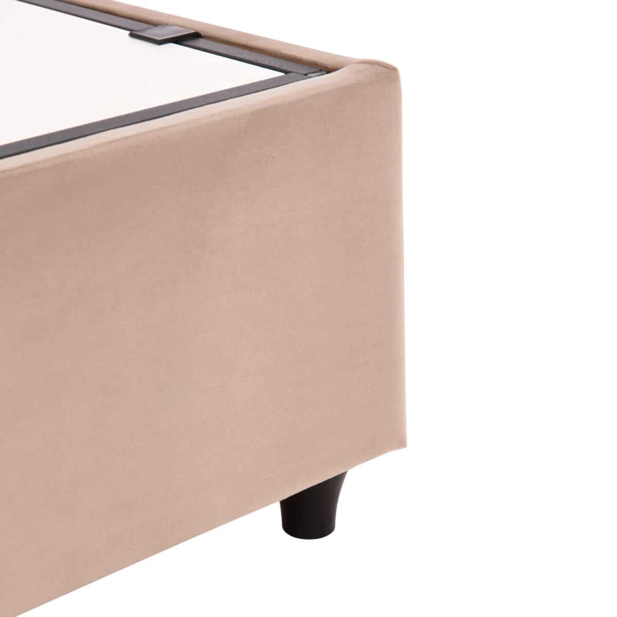 ΚΡEΒΑΤΙ ΜΕ ΑΠΟΘΗΚΕΥΤΙΚΟ ΧΩΡΟ DREAMLET HM716 ΜΠΕΖ ΒΕΛΟΥΔΟ- ΓΙΑ ΣΤΡΩΜΑ 160x200εκ. - Image 8