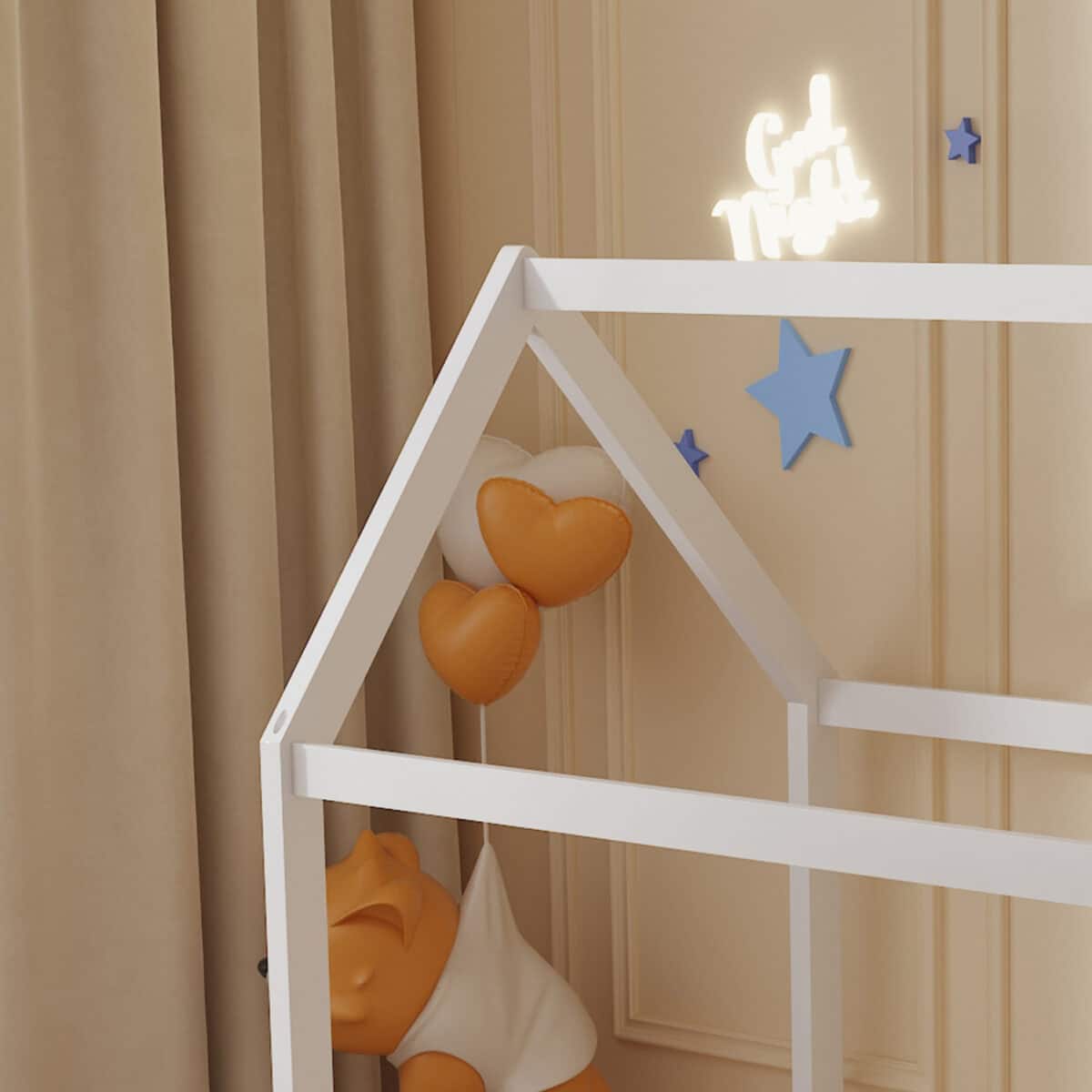 ΚΡΕΒΑΤΙ ΠΑΙΔΙΚΟ PEPE HM677.03 τ.MONTESSORI ΞΥΛΟ ΠΕΥΚΟ ΛΕΥΚΟ- 190x90εκ - Image 6