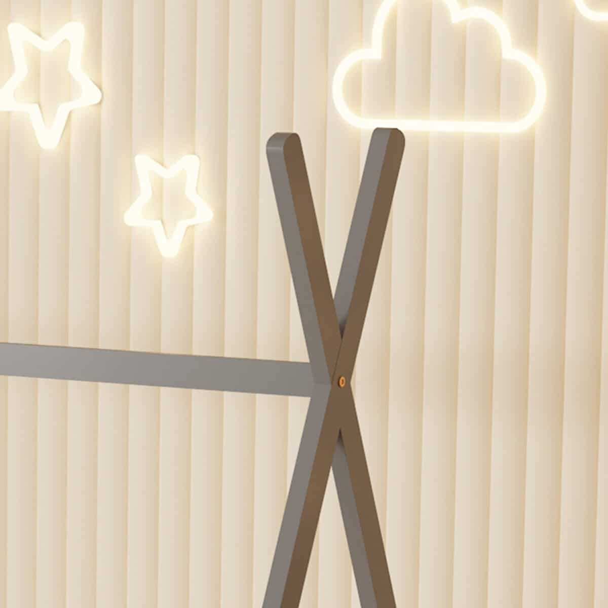 ΚΡΕΒΑΤΙ ΠΑΙΔΙΚΟ MUNK HM681.05 τ.MONTESSORI ΜΑΣΙΦ ΞΥΛΟ ΠΕΥΚΟΥ ΓΚΡΙ- 190x90εκ - Image 7